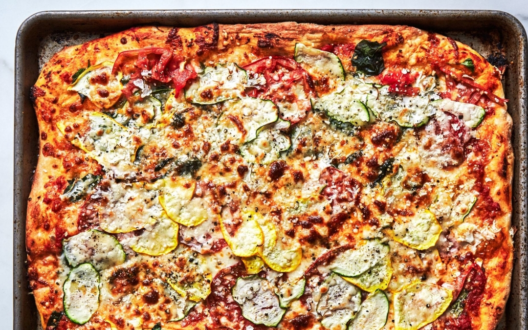 A Veggie-Loaded Pizza You Can Actually Make on a Weeknight (Bon Appétit)