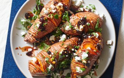 Hasselback Sweet Potatoes with Cranberry Agrodolce (TODAY)