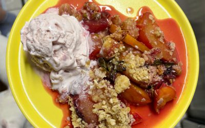 Stone Fruit and Shiso Cobbler